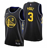 Golden State Warriors #3 Jordan Poole Black Stitched Basketball Jersey Dzhi,baseball caps,new era cap wholesale,wholesale hats